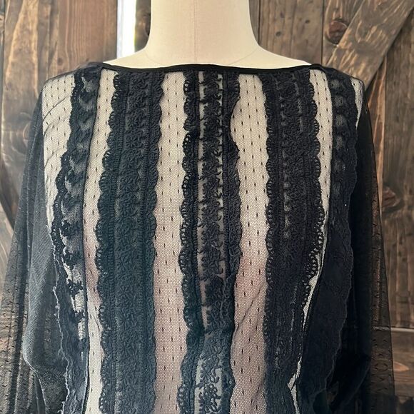 ZARA Black Sheer Blouse - Picture 2 of 13